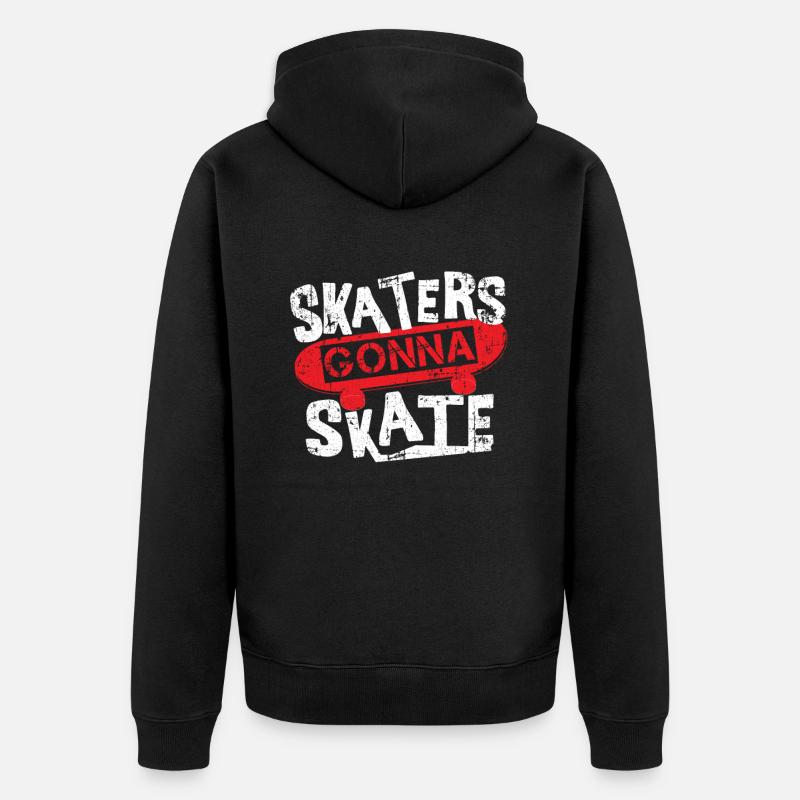 skateboard - Veste à capuche bio Premium Unisexe - noir