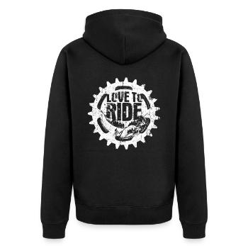 Vélo Vélo Sport Vélo - Veste à capuche bio Premium Unisexe - noir - Dos - Nico (187cm)