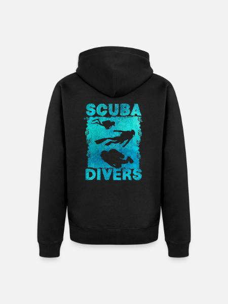 diving - Unisex Premium Organic Zip Hoodie - black