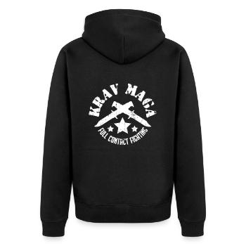 Krav Maga - Veste à capuche bio Premium Unisexe - noir - Dos - Nico (187cm)