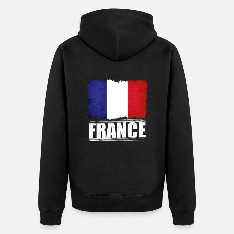 France - Veste à capuche bio Premium Unisexe - noir