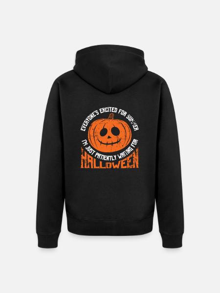 Halloween - Unisex Premium Organic Zip Hoodie - black