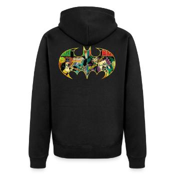 Batman logo Comic Enfant Tee Shirt - Veste à capuche bio Premium Unisexe - noir - Dos - Nico (187cm)