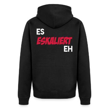 ES ESCALIZED EH cadeau de dire drôle - Veste à capuche bio Premium Unisexe - noir - Dos - Nico (187cm)