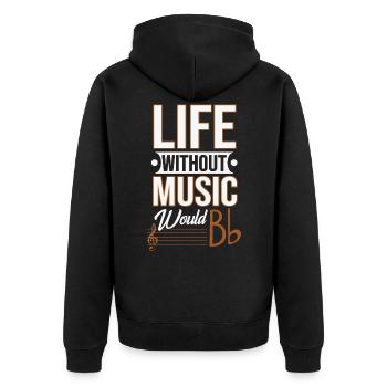La vie sans musique serait bb - Veste à capuche bio Premium Unisexe - noir - Dos - Nico (187cm)