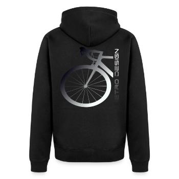 Cyclisme Vélo de course Design - Veste à capuche bio Premium Unisexe - noir - Dos - Nico (187cm)