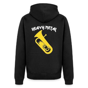 Euphonium - HEAVY METAL - Baritone, Gift - Unisex Premium Organic Zip Hoodie - black - Back - Nico (187cm)