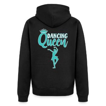 dancing queen - Unisex Premium Organic Zip Hoodie - black - Back - Nico (187cm)