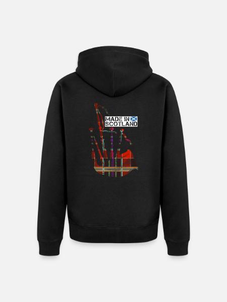 Scotland bagpipe gift - Unisex Premium Organic Zip Hoodie - black