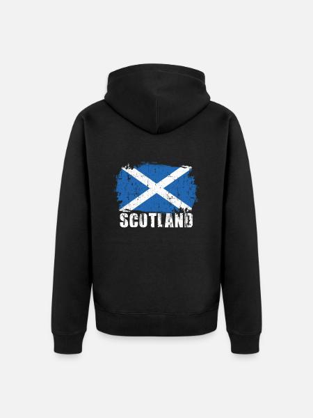 Scotland - Unisex Premium Organic Zip Hoodie - black