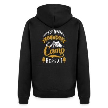 Repas du camp de sommeil - Veste à capuche bio Premium Unisexe - noir - Dos - Nico (187cm)