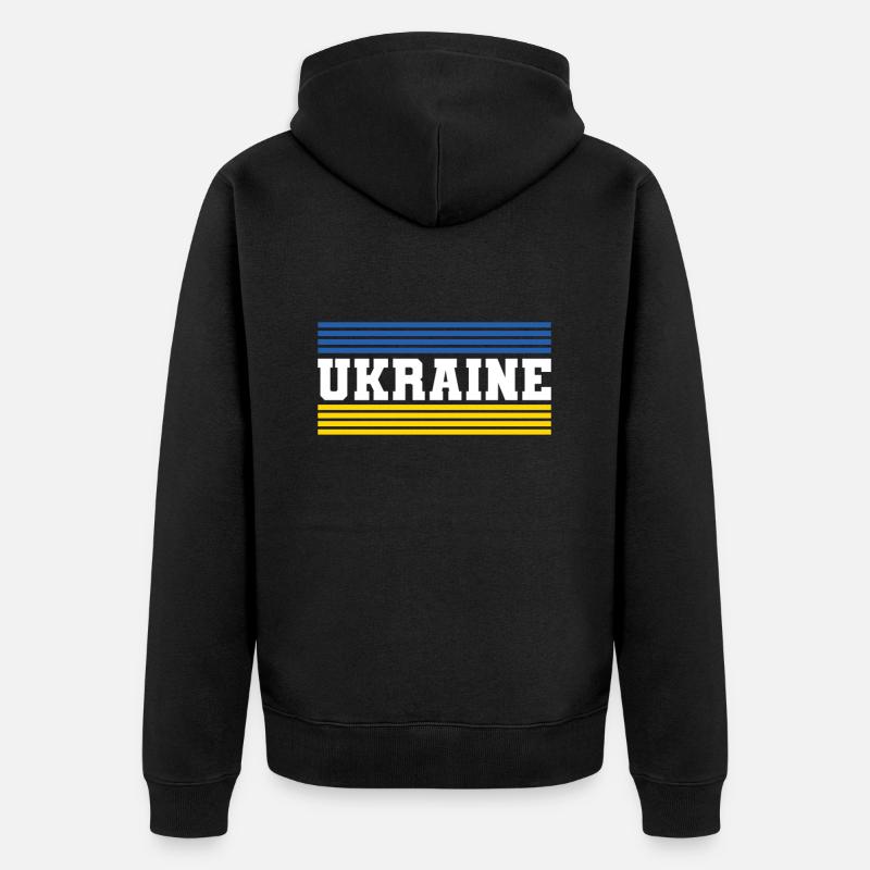 Ukraine - Veste à capuche bio Premium Unisexe - noir