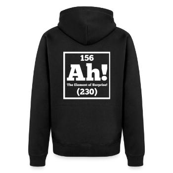 Laboratoire de science chimie éléments drôle - Veste à capuche bio Premium Unisexe - noir - Dos - Nico (187cm)