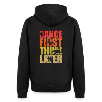 break dancing - Unisex Premium Organic Zip Hoodie - black - Back - Nico (187cm)