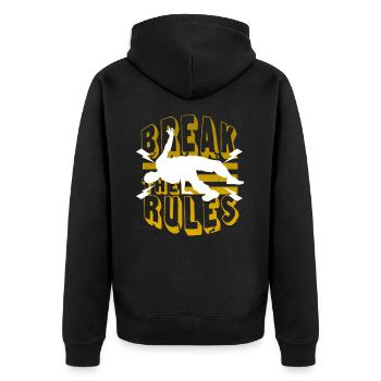 Breakdance Bronx Hip Hop Dancing Gift - Unisex Premium Organic Zip Hoodie - black - Back - Nico (187cm)