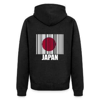 Japon - Veste à capuche bio Premium Unisexe - noir - Dos - Nico (187cm)