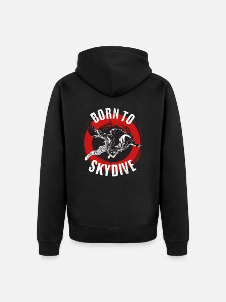 Parachute skydiving parachuting - Unisex Premium Organic Zip Hoodie - black
