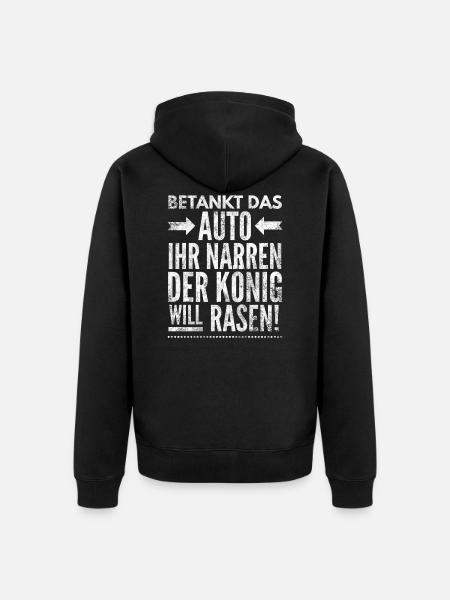 Sprüche Auto Lustige Sprüche Humor Zitat Geschenke - Unisex Premium Bio Zip Hoodie - Schwarz