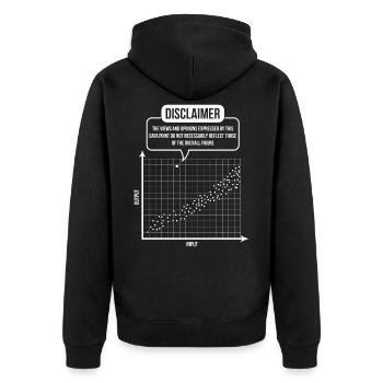 Statistiker Stochastik Streuung Mathe - Unisex Premium Bio Zip Hoodie - Schwarz - Hinten - Nico (187cm)