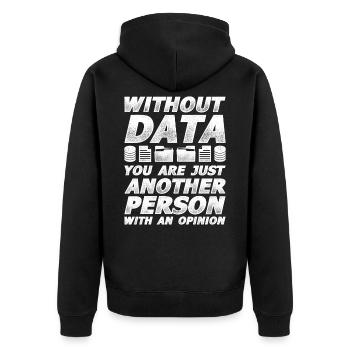 Statistiker Stochastik Datenanalyse Mathe - Unisex Premium Bio Zip Hoodie - Schwarz - Hinten - Nico (187cm)