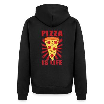 pizza - Veste à capuche bio Premium Unisexe - noir - Dos - Nico (187cm)