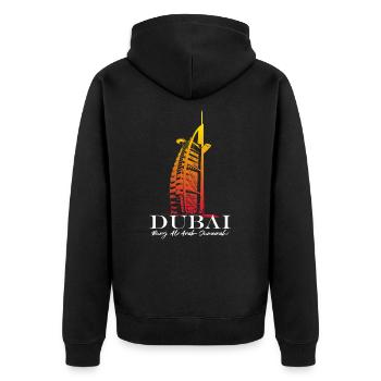 Cadeau de vacances d'hôtel à Dubaï - Veste à capuche bio Premium Unisexe - noir - Dos - Nico (187cm)