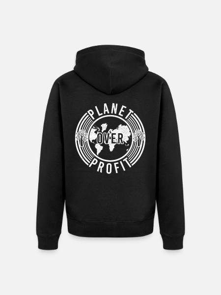 Climate change Climate Environmental protection Environment Planet - Unisex Premium Organic Zip Hoodie - black