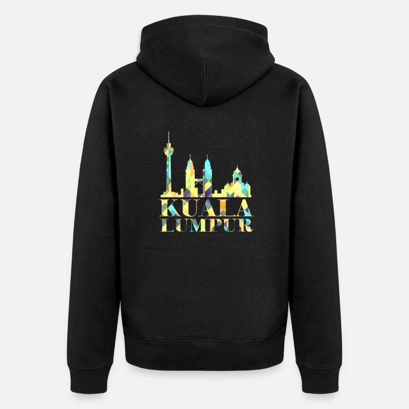 Kuala Lumpur Malaysia Gift - Veste à capuche bio Premium Unisexe - noir