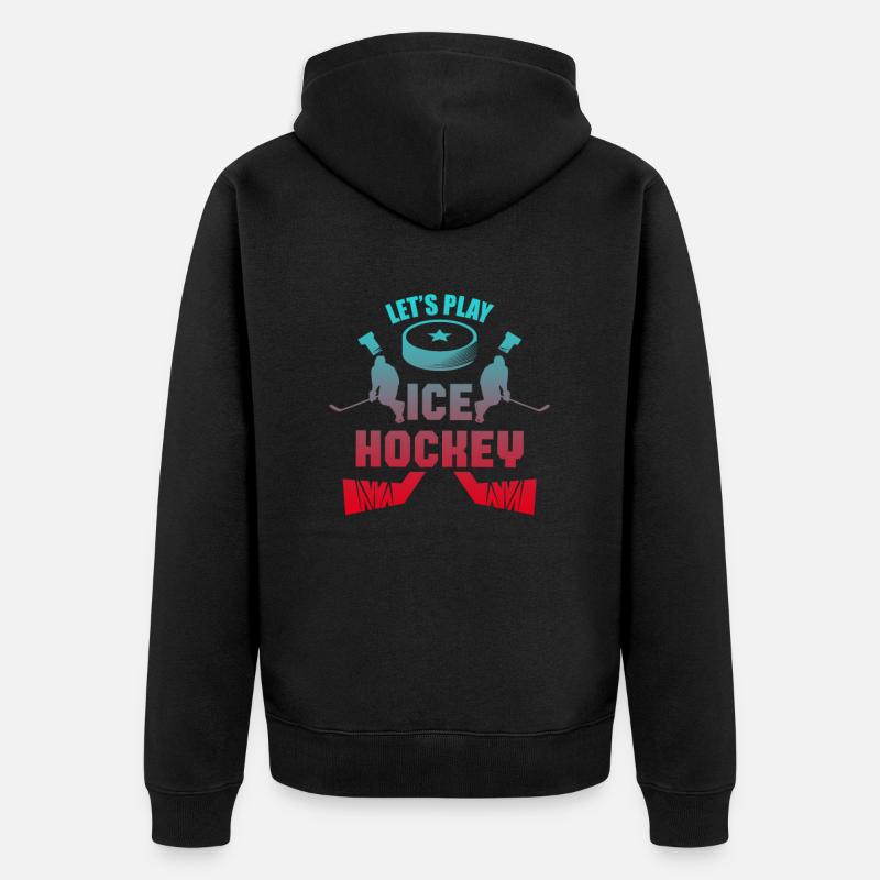 Équipe de hockey sur glace - Veste à capuche bio Premium Unisexe - noir