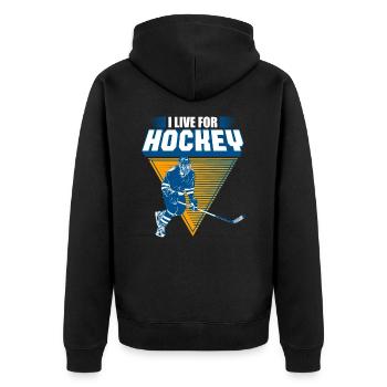 hockey - Veste à capuche bio Premium Unisexe - noir - Dos - Nico (187cm)