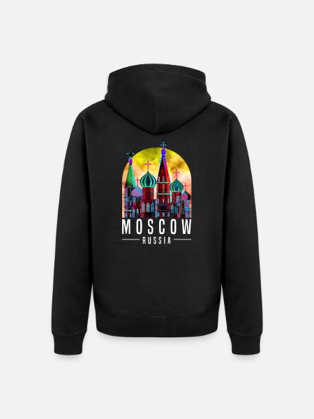 Moscou Russie - Veste à capuche bio Premium Unisexe - noir