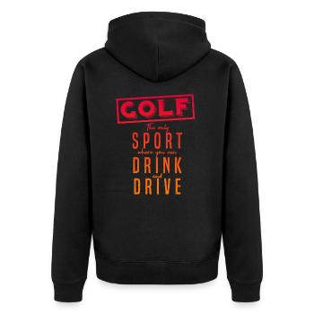 Gulf - Unisex Premium Organic Zip Hoodie - black - Back - Nico (187cm)