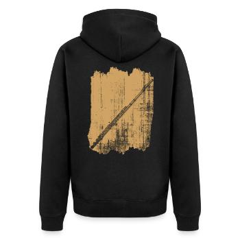 flûte traversière - Veste à capuche bio Premium Unisexe - noir - Dos - Nico (187cm)