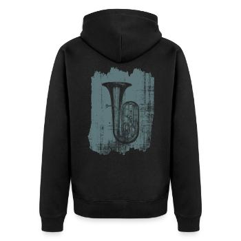 Tuba Instrument - Veste à capuche bio Premium Unisexe - noir - Dos - Nico (187cm)