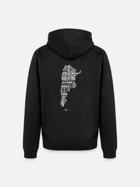 Argentina - Unisex Premium Organic Zip Hoodie - black