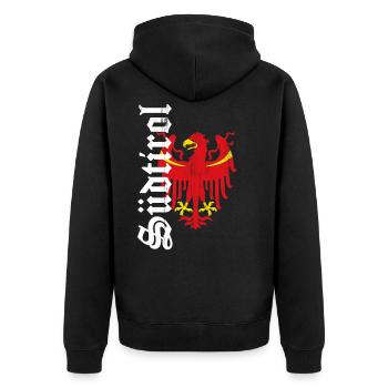 Tyrol du Sud - Veste à capuche bio Premium Unisexe - noir - Dos - Nico (187cm)