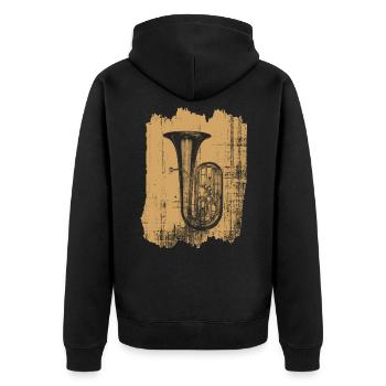 tuba - Veste à capuche bio Premium Unisexe - noir - Dos - Nico (187cm)