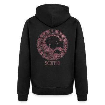 Scorpio Zodiac Star Octobre Octobre - Veste à capuche bio Premium Unisexe - noir - Dos - Nico (187cm)