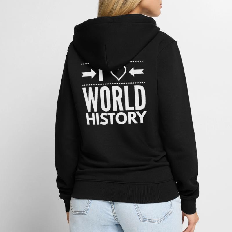 School Development Learning History Book Gift Unisex Premium Organic Zip Hoodie