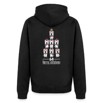 Sapin de Noël Dogo Argentino - Veste à capuche bio Premium Unisexe - noir - Dos - Nico (187cm)