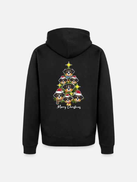 Arbre de Noël bernois - Veste à capuche bio Premium Unisexe - noir