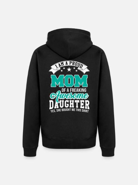 Mutter tochter geschenk - Unisex Premium Bio Zip Hoodie - Schwarz