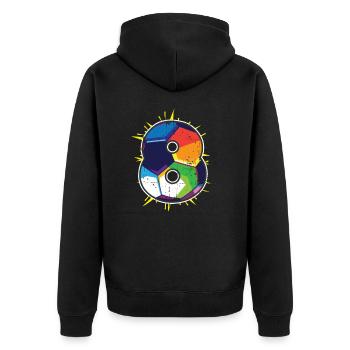 8th birthday gift ball football - Unisex Premium Organic Zip Hoodie - black - Back - Nico (187cm)