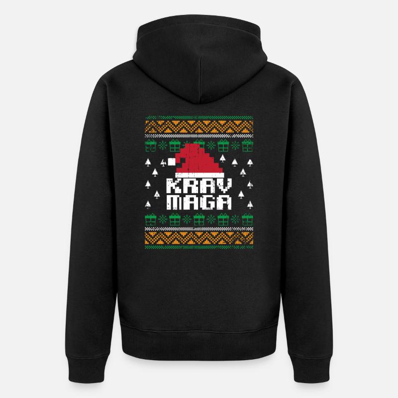 Krav Maga Noël - Veste à capuche bio Premium Unisexe - noir