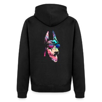 Doberman - Veste à capuche bio Premium Unisexe - noir - Dos - Nico (187cm)