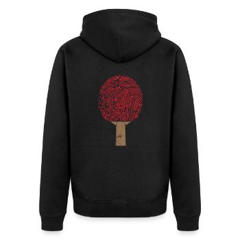 Table tennis racket sports - Unisex Premium Organic Zip Hoodie - black - Back - Nico (187cm)