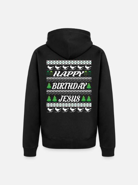 Christmas Christmas - Unisex Premium Organic Zip Hoodie - black