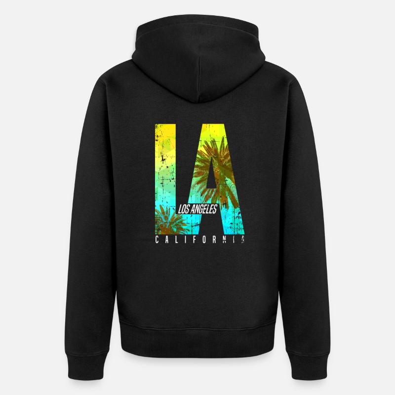 Los Angeles LA - Veste à capuche bio Premium Unisexe - noir