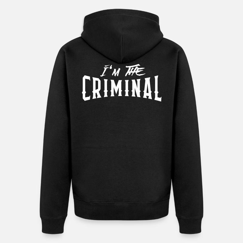 Criminal - Alibi Partnerlook P62 A - Veste à capuche bio Premium Unisexe - noir