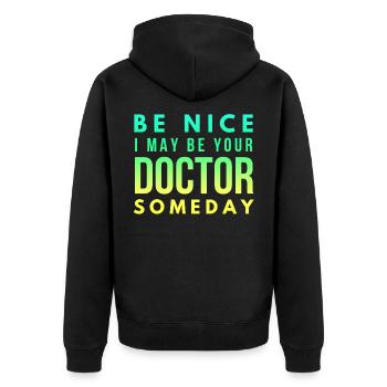 Seringue Docteur Docteur En Médecine - Veste à capuche bio Premium Unisexe - noir - Dos - Nico (187cm)